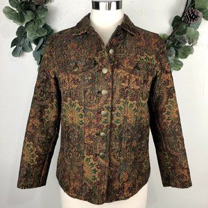 Vintage Laura Ashley Floral Tapestry Blazer Jacket